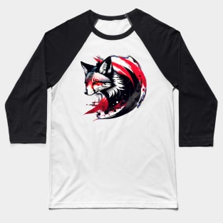 Grunge Fox Baseball T-Shirt